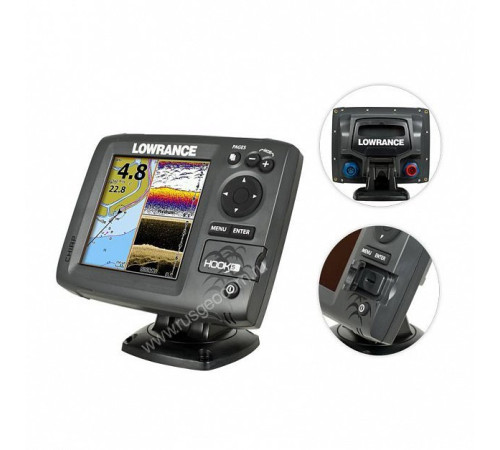 Картплоттер с эхолотом Lowrance Hook-5 Mid/High/DownScan™