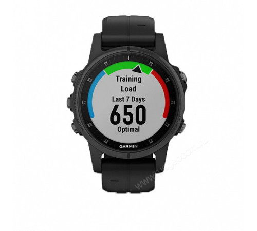 GPS-часы Garmin Fenix 5S PLUS Sapphire черные с черным ремешком