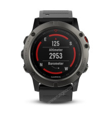 Часы с GPS Garmin Fenix 5S Sapphire серые с черным ремешком