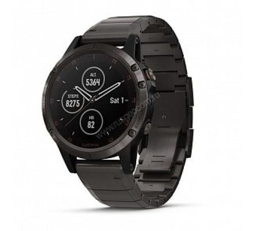 Смарт-часы Garmin Fenix 5 Plus,Sapphire DLC Titanium with Titanium Band