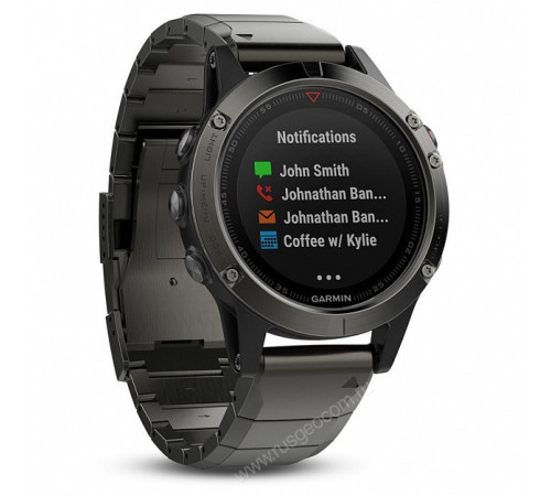 Часы с GPS Garmin Fenix 5 Sapphire серые с металлическим браслетом