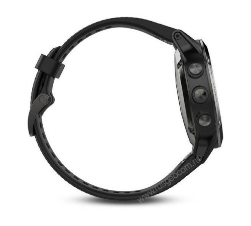 Часы с GPS Garmin Fenix 5 серые с черным ремешком и HRM-Tri