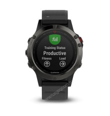 Часы с GPS Garmin Fenix 5 серые с черным ремешком и HRM-Tri