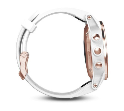 Часы с GPS Garmin Fenix 5S Sapphire розовое золото с белым браслетом