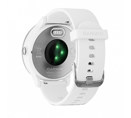 GPS-часы Garmin Vivoactive 3 серебристые с белым ремешком