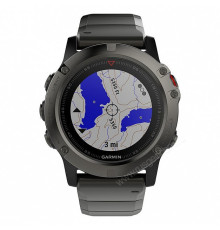 Навигатор-часы Garmin Fenix 5X Sapphire с GPS, серые с металлическим браслетом