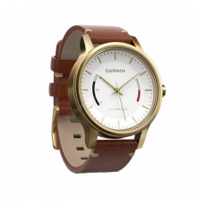 Смарт-часы Garmin Vivomove Premium, золотистые, стальной корпус, кожаный ремешок
