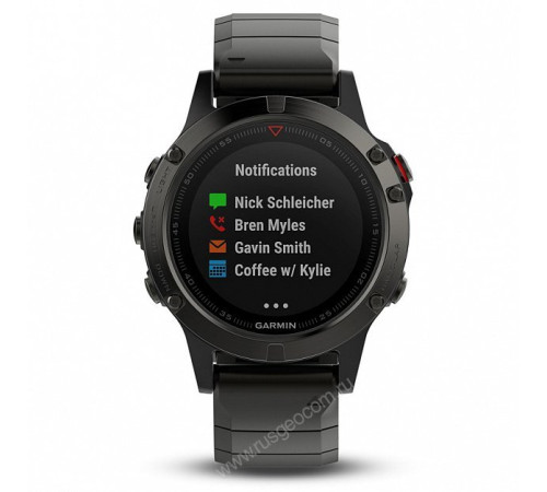 Часы с GPS Garmin Fenix 5 Sapphire серые с металлическим браслетом