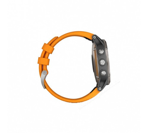 GPS-часы Garmin Fenix 5 PLUS Sapphire титановые с оранжевым ремешком