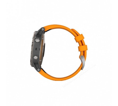 GPS-часы Garmin Fenix 5 PLUS Sapphire титановые с оранжевым ремешком