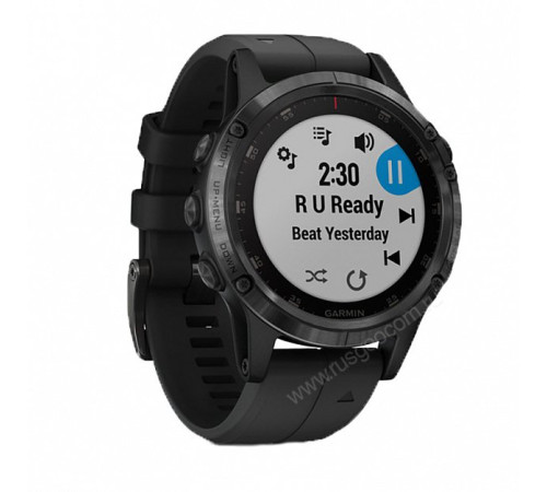 GPS-часы Garmin Fenix 5 PLUS Sapphire черные с черным ремешком