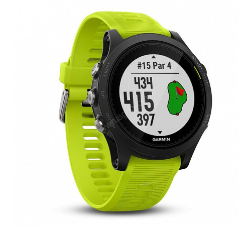 Беговые часы Garmin Forerunner 935 черно-зеленые Tri-Bundle