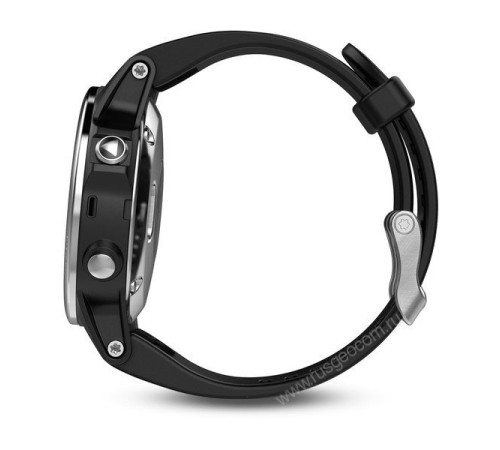 Часы с GPS Garmin Fenix 5S серебристые с черным ремешком
