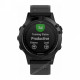 Часы с GPS Garmin Fenix 5 серые с черным ремешком