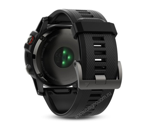 Часы с GPS Garmin Fenix 5S Sapphire серые с черным ремешком