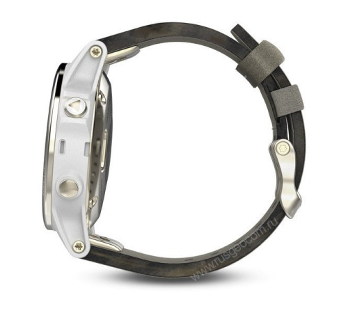 Часы с GPS Garmin Fenix 5S Sapphire золотистые с замшевым ремешком