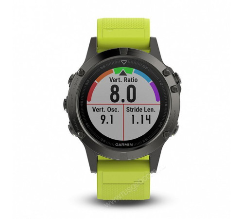 Часы с GPS Garmin Fenix 5 с желтым ремешком