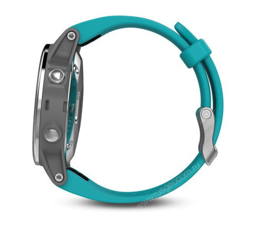 Часы с GPS Garmin Fenix 5S серебристые с бирюзовым ремешком