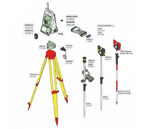 Тахеометр Leica TS15 G R1000 (2")