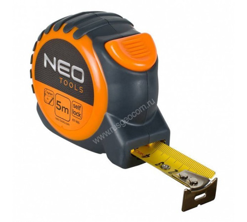 Рулетка Neo 67-165 5м/25мм с фиксатором selflock