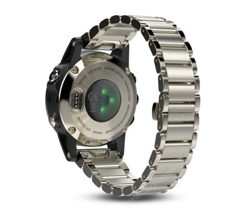 Часы с GPS Garmin Fenix 5S Sapphire золотистые с металлическим браслетом