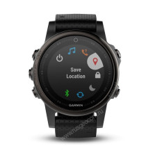 Часы с GPS Garmin Fenix 5S Sapphire черные с черным ремешком