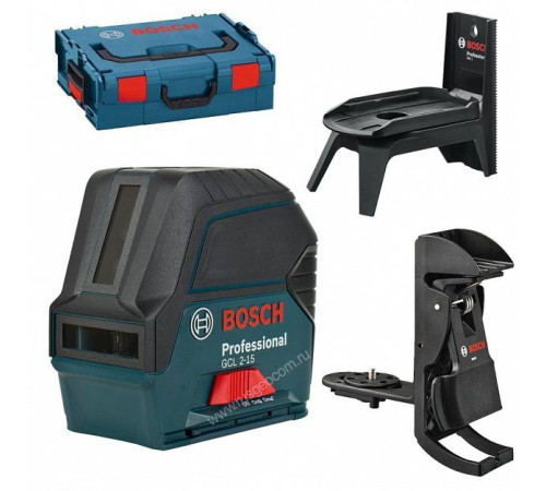 Лазерный уровень Bosch GCL 2-15 Professional + RM1 + BM3 + кейс (0.601.066.E02)