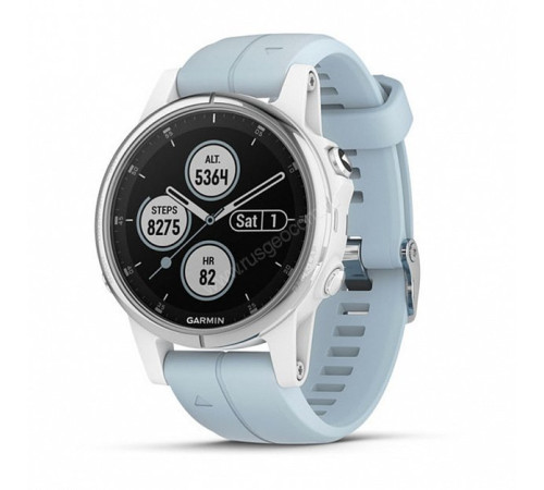 Смарт-часы Garmin Fenix 5SPlus,Glass,Wht w/Sea FoamBnd