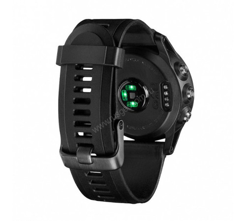 Мультиспортивные часы Garmin Fenix 3 HR Серебряный с черным силиконовым браслетом