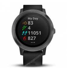 Смарт-часы Garmin Vivoactive 3 с функцией GARMIN PAY, черные с черным ремешком