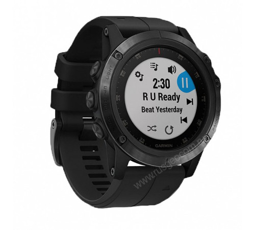 GPS-часы Garmin Fenix 5X PLUS Sapphire черные с черным ремешком