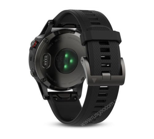 Часы с GPS Garmin Fenix 5 серые с черным ремешком и HRM-Tri