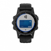 GPS-часы Garmin Fenix 5S PLUS Sapphire черные с черным ремешком
