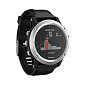 Мультиспортивные часы Garmin Fenix 3 HR Серебряный с черным силиконовым браслетом