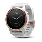 Часы с GPS Garmin Fenix 5S Sapphire розовое золото с белым браслетом